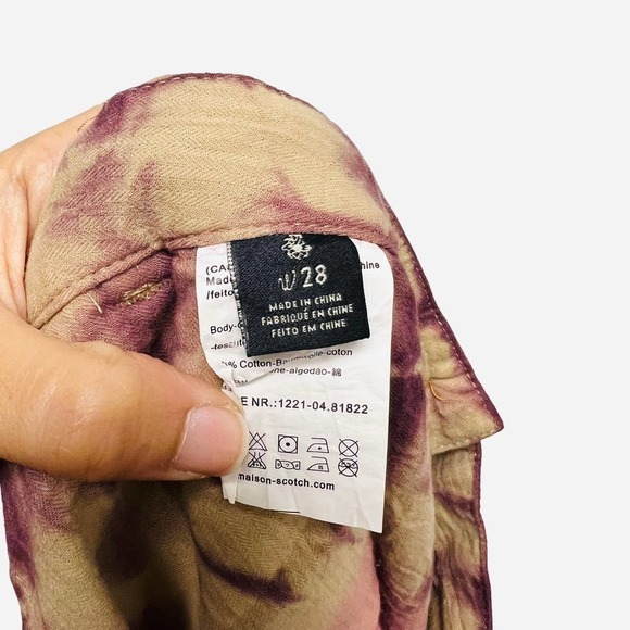 Maison Scotch Beach Shorts With Belt Ombre Multicolor - Picture 5 of 6